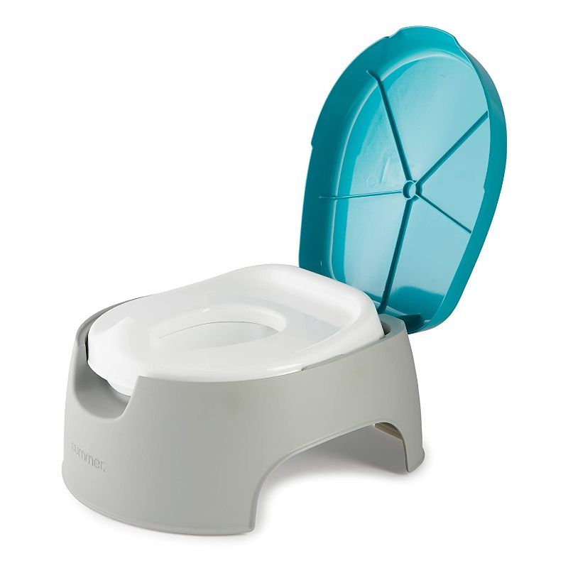 Photo 1 of Summer 3-in-1 Train with Me Potty Seat Topper and Stepstool for Toddler Training and Beyond Easy to Empty and Clean Space Saving, Multicolor, 12.7x7.7x14.8"
