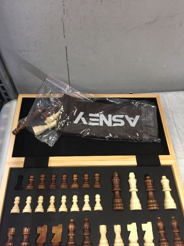 Photo 1 of wooden chess set 