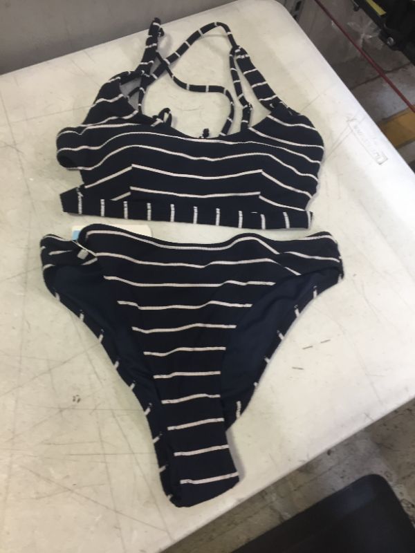 Photo 4 of Callie Striped Lace Up Bikini--size medium --2 piece