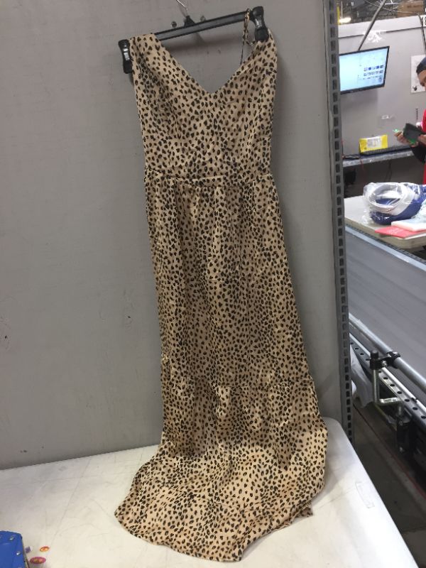 Photo 3 of Ayana Lace-Up Backless Maxi Slip Dress--size large 
