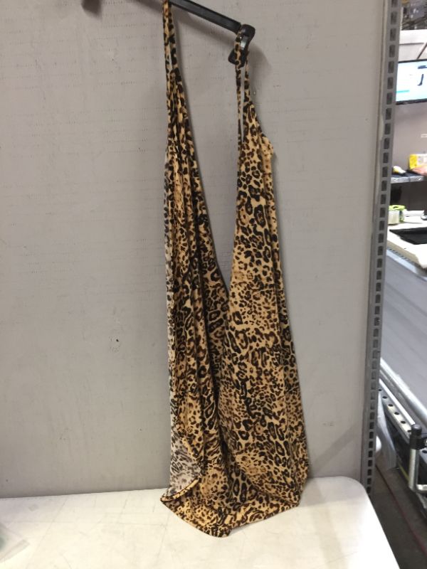 Photo 1 of Carli V-Neck Backless Leopard Cover Up--size small
