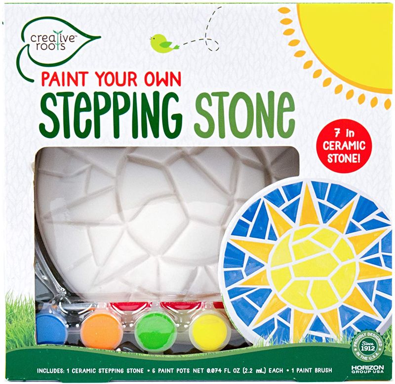 Photo 1 of Creative Roots Paint Your Own Mosaic Sun Stepping Stone by Horizon Group USA