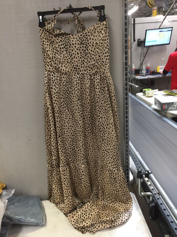 Photo 3 of Ayana Lace-Up Backless Maxi Slip Dress--- size small 
