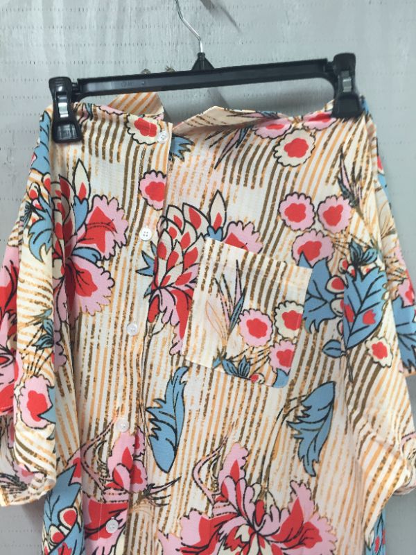 Photo 2 of Floral Print Buttoned Cover Up--size small
