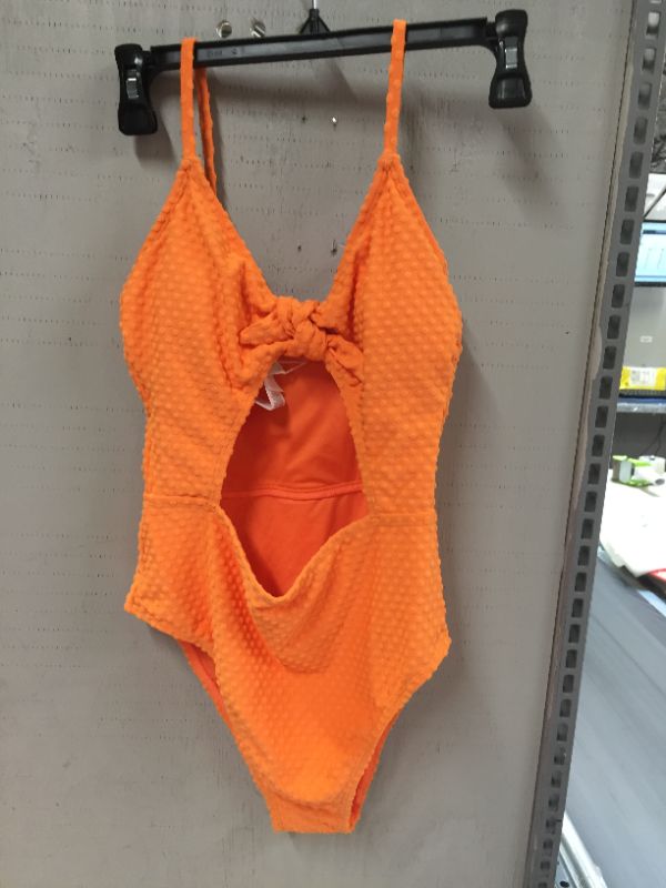 Photo 3 of Dot Texture Bunny Tie Cutout One Piece Swimsuit---size XS
