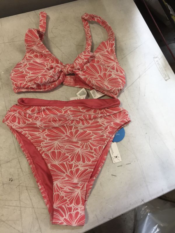 Photo 2 of Arlette Floral Bunny Tie High Waisted Bikini--size XS
