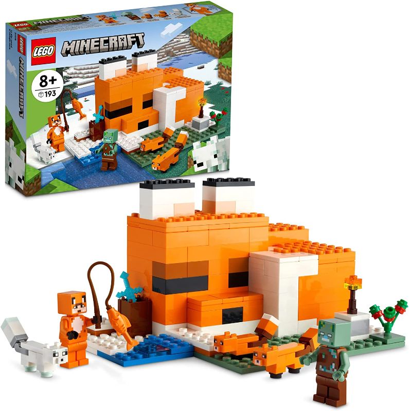 Photo 1 of LEGO Minecraft The Fox Lodge 21178 Building Kit and Toy House Playset; Great Gift for Kids and Players Aged 8+ (193 Pieces)
