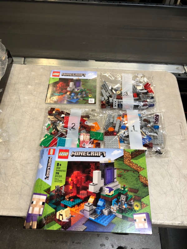 Photo 1 of LEGO Minecraft The Ruined Portal 21172 Building Kit; Fun Minecraft Toy for Kids with Steve and a Wither Skeleton; New 2021 (316 Pieces)
