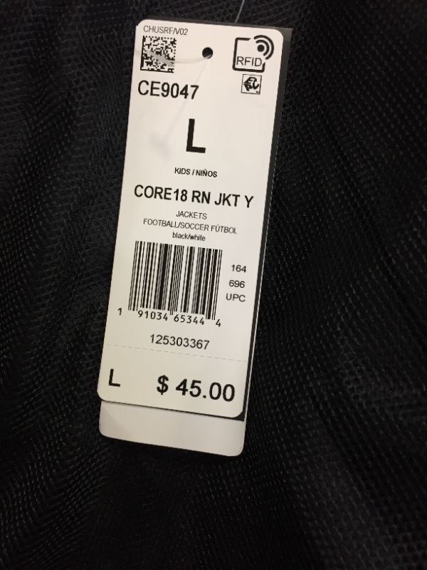 Photo 3 of Adidas Core 18 Rain Jacket-black-Size: Yl---ITEM IS DIRTY---

