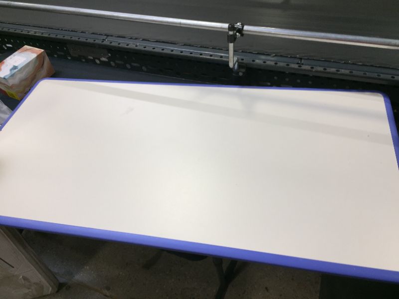 Photo 5 of 23.625''W x 47.25''L Rectangular Blue Plastic Height Adjustable Activity Table Top ONLY  ---MISSING LEGS----

