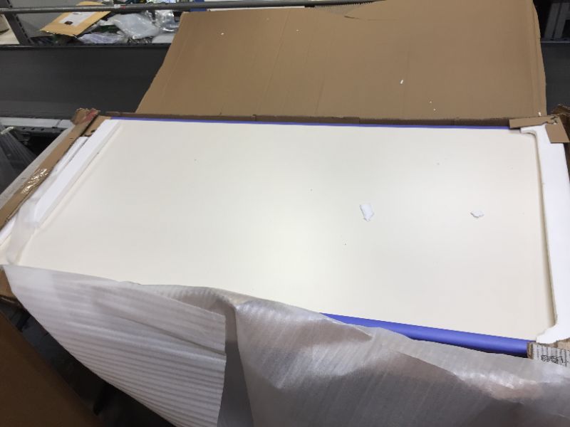 Photo 1 of 23.625''W x 47.25''L Rectangular Blue Plastic Height Adjustable Activity Table Top ONLY  ---MISSING LEGS----

