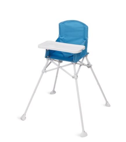 Photo 1 of My High Chair Portable Travel Fold & Go Highchair, Indoor and Outdoor, Bonus Kit, Includes Travel Case and Tray with Cup Holder, Aqua/Turquoise