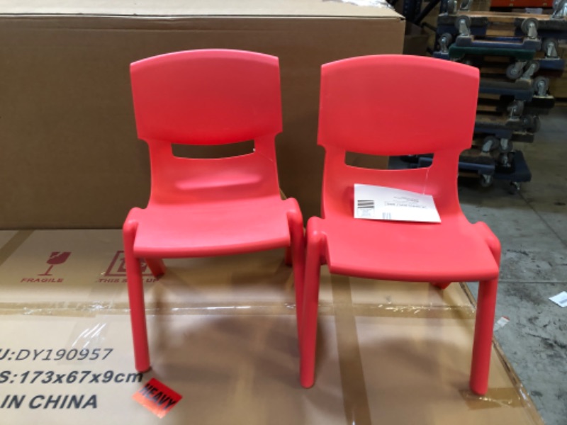Photo 2 of 2 PACK  20-in Red Stackable Kids Accent Chair