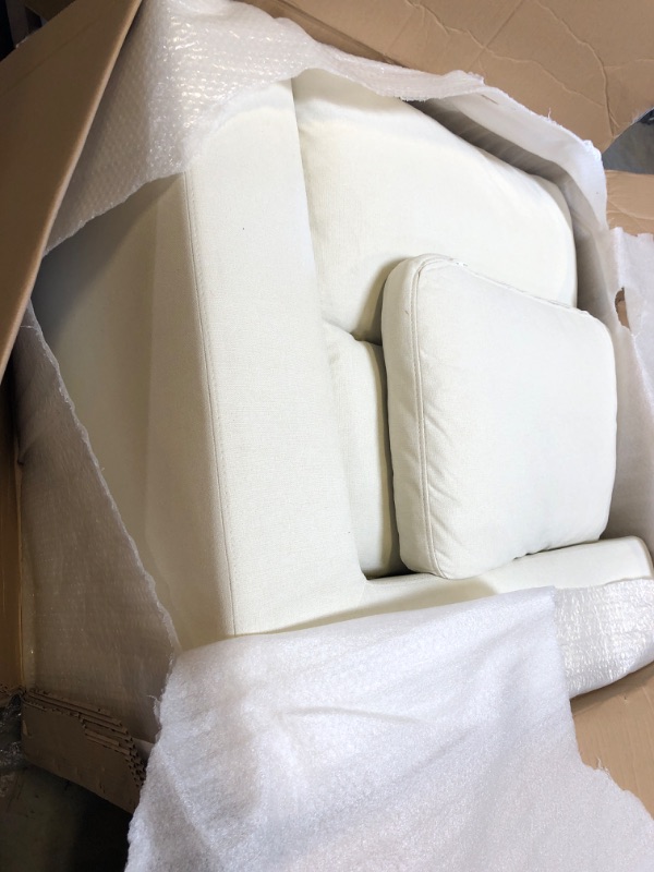 Photo 1 of Meridian Furniture Plush Collection Modern | Contemporary Velvet Upholstered Cloud Modular Down Filled Overstuffed Chair, Corner, Cream