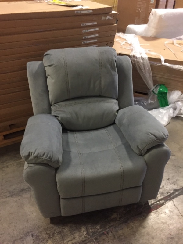 Photo 3 of Christopher Knight Home Edwin Recliner, Grey + Black
