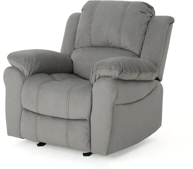 Photo 1 of Christopher Knight Home Edwin Recliner, Grey + Black
