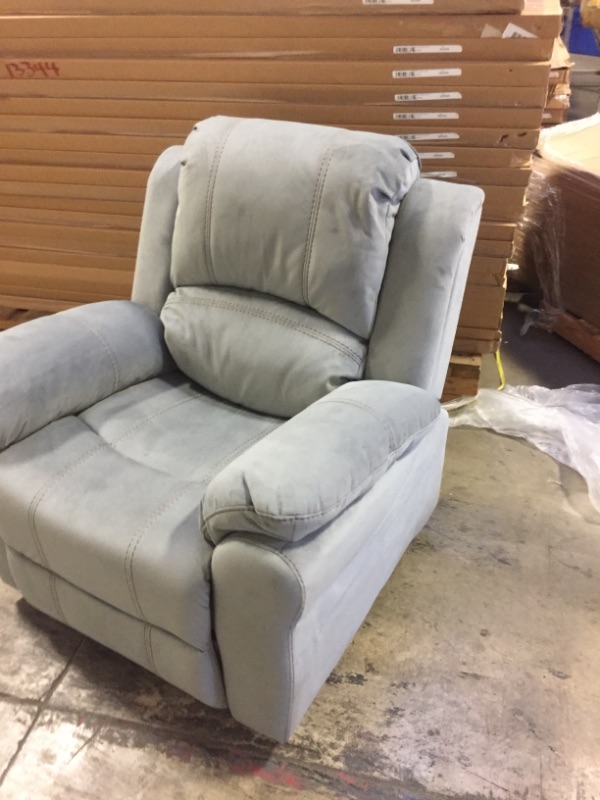 Photo 2 of Christopher Knight Home Edwin Recliner, Grey + Black
