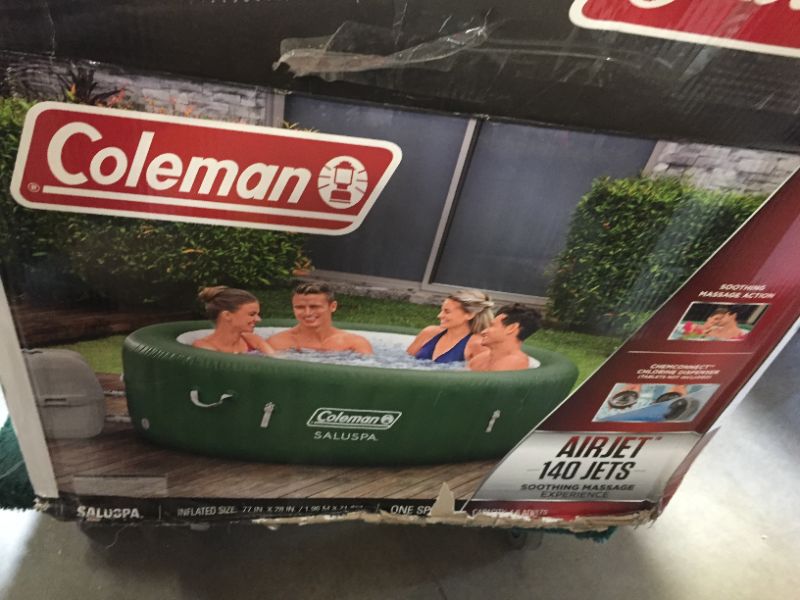 Photo 4 of Coleman SaluSpa Inflatable Hot Tub | Portable Hot Tub W/ Heated Water System & Bubble Jets | Fits up to 6 People
