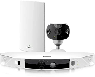 Photo 1 of Panasonic HomeHawk Outdoor Wireless Smart Home Security Camera, Wide Angle View, Color Night Vision, 2-Way Talk, Works with Alexa & Google Assistant, 2 Camera Kit (KX-HN7002W)
