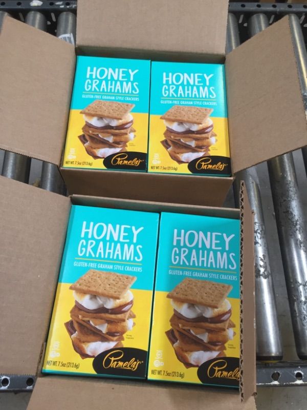 Photo 2 of 2 BOXES Pamela's Products Gluten Free Graham Crackers, Honey (Pack of 6)7.5 Ounce 12 TOTAL BEST BY 21 DEC 2022
