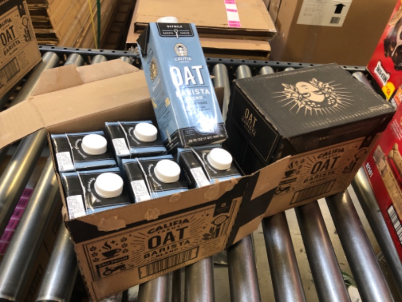 Photo 2 of 2 BOXES  Califia Farms - Oat Milk, Unsweetened Barista Blend, 32 Fl Oz (Pack of 6) | Shelf Stable | Non Dairy Milk | Creamer | Vegan | Plant Based | Gluten-Free | Non-GMO  BEST BY 30 NOV 2021
