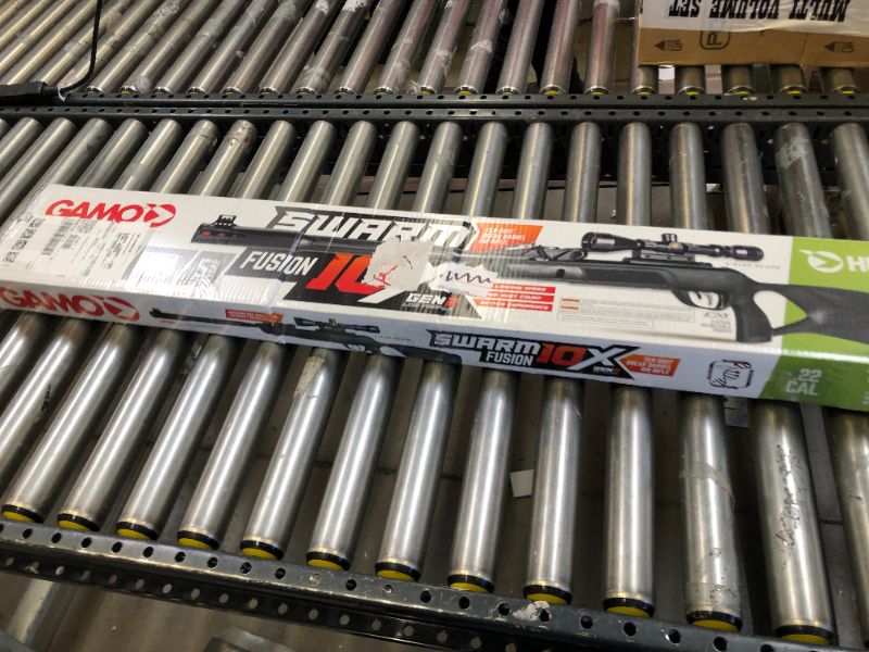 Photo 2 of Gamo 611006335554 Swarm Fusion 10X GEN2 Air Rifle, .22 Caliber,Black
Box Damaged. Gun Factory Sealed