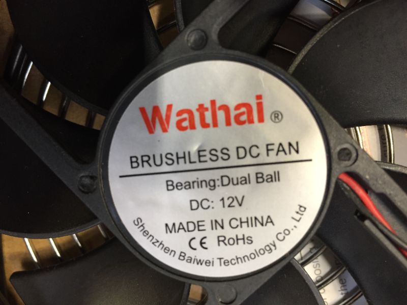 Photo 3 of Wathai 120mm x 25mm Brushless DC Cooler Case Cooling Fan 12V 2Pin
