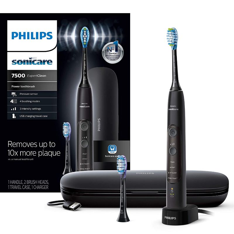 Photo 1 of Philips Sonicare ExpertClean 7500, Rechargeable Electric Power Toothbrush, Black, HX9690/05
