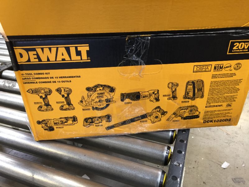 Photo 1 of 20V MAX 10 Tool Combo Kit
Item No.DCK1020D2--- ALL TOOLS NEW