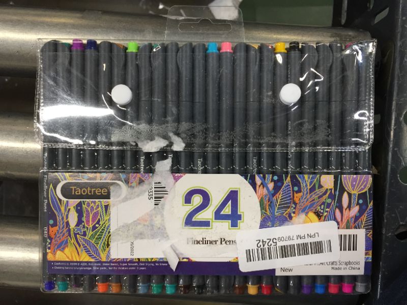 Photo 3 of 24 Fineliner Color Pens Set, Taotree Fine Line Colored Sketch Writing Drawing Pens for Journal Planner Note Taking and Coloring Book, Porous Fine Point Pens Markers, Art Crafts Scrapbooks Supplies Kit
