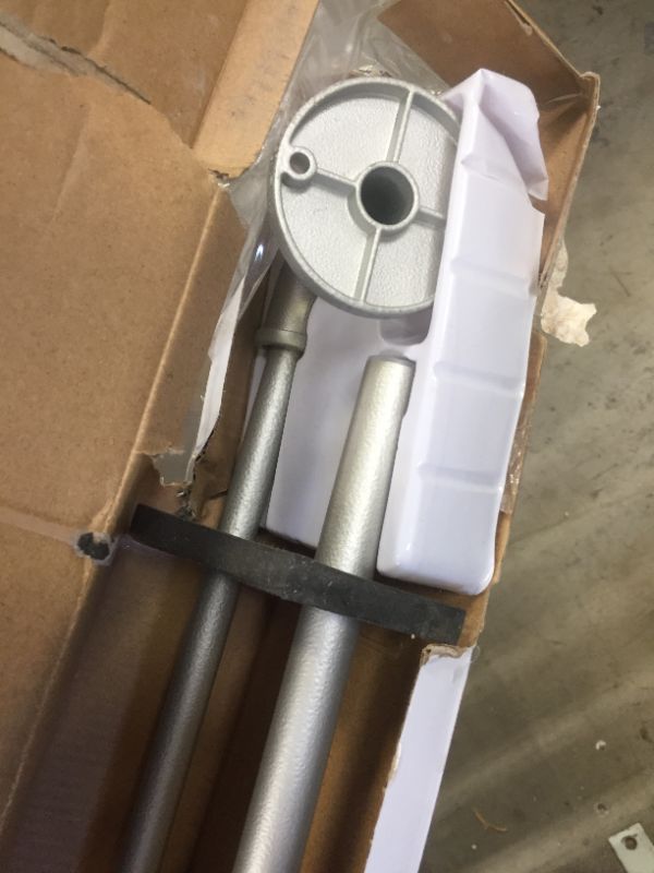 Photo 1 of Kenney Adler 5/8 inch Indoor/Outdoor Rust-Resistant Wrap Around Curtain Rod, 48-84 inch, Brushed Nickel --- missing screws for wall 
