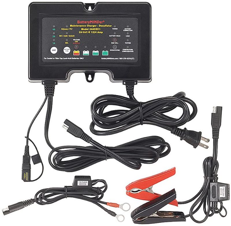 Photo 1 of BatteryMINDer 244CEC1: 24 Volt- 1/2/4 AMP Battery Charger, Battery Maintainer, and Battery Desulfator - Designed for Trucks, Boats, RV, Generators