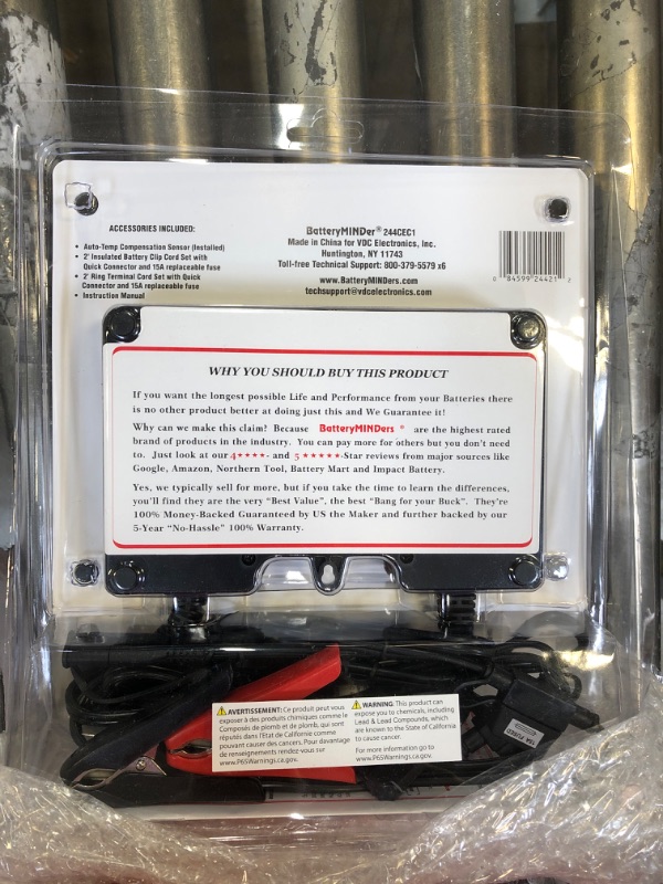 Photo 3 of BatteryMINDer 244CEC1: 24 Volt- 1/2/4 AMP Battery Charger, Battery Maintainer, and Battery Desulfator - Designed for Trucks, Boats, RV, Generators