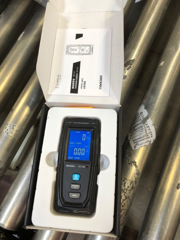 Photo 2 of ERICKHILL EMF Meter, Rechargeable Digital Electromagnetic Field Radiation Detector Hand-held Digital LCD EMF Detector, Great Tester for Home EMF Inspections, Office, Outdoor and Ghost Hunting