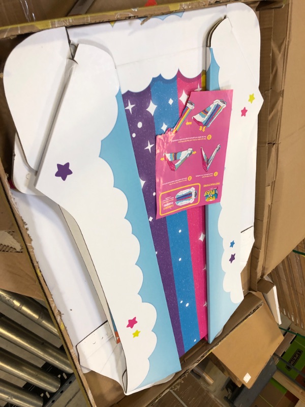 Photo 1 of Pop2Play Kids Slide Indoor Playground for Toddlers – StrongFold Technology Cardboard Toddler Slide (Rainbow)
