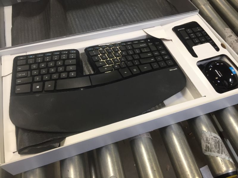 Photo 3 of Microsoft Sculpt Ergonomic Wireless Desktop Keyboard and Mouse - Black. Wireless , Comfortable, Ergonomic Keyboard and Mouse Combo with Split Design and Palm Rest.
