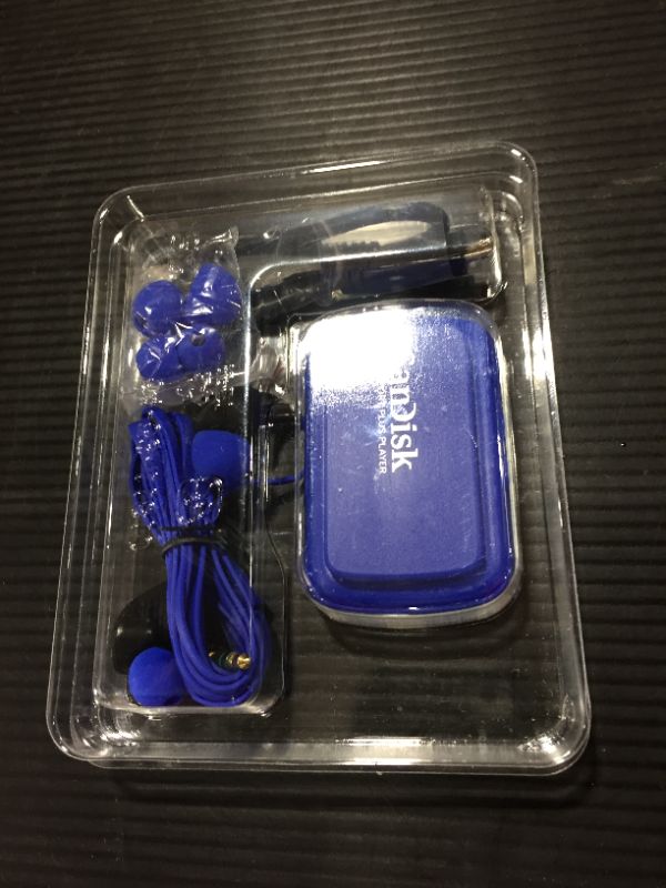 Photo 3 of SanDisk 32GB Clip Sport Plus MP3 Player, Blue - Bluetooth, LCD Screen, FM Radio - SDMX32-032G-G46B
