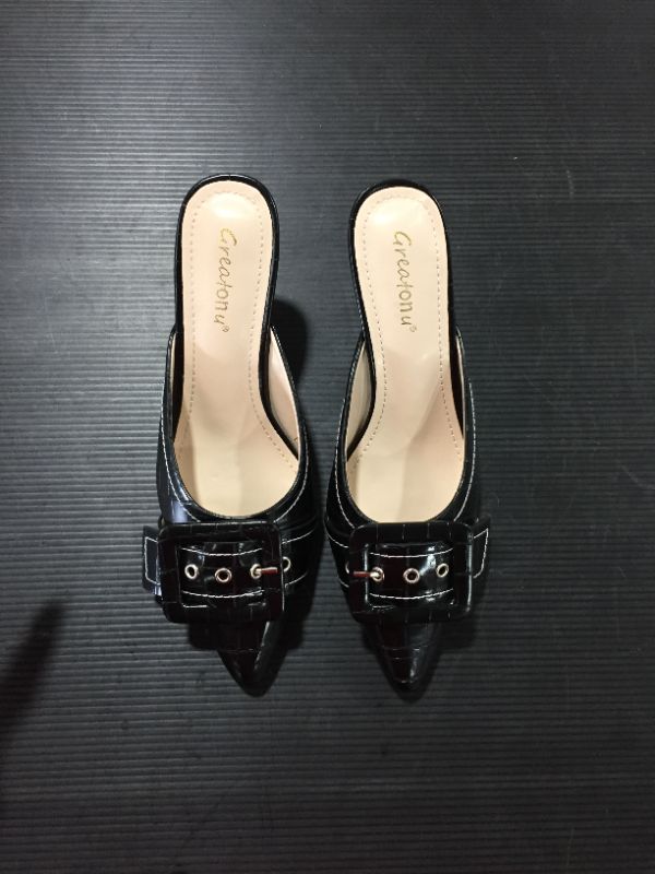 Photo 1 of Black strapped high heels leather size 36