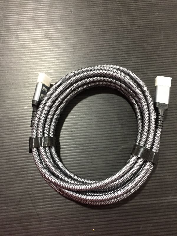 Photo 2 of 8K HDMI Cable 2.1 48Gbps 6.6FT/2M, Highwings High Speed HDMI Braided Cord-4K@120Hz 8K@60Hz