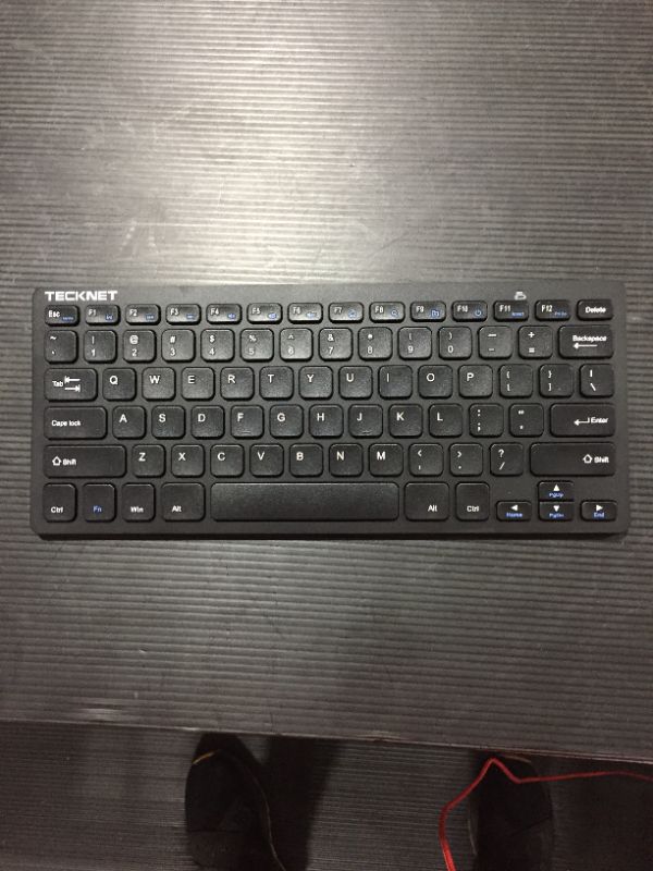 Photo 1 of TECKNET Wireless Keyboard, 2.4G Portable Mini Computer Keyboard, Quiet Click, 12 Media Keys, Print Screen Key, Compact Ergonomic USB Keyboard