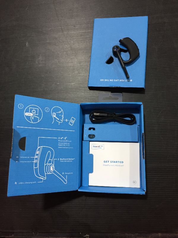 Photo 2 of BlueParrott M300-XT Noise Cancelling Hands-free Mono Bluetooth Headset for Mobile Phones with up to 14 Hours of Talk Time for On-The-Go Mobile Professionals & Drivers