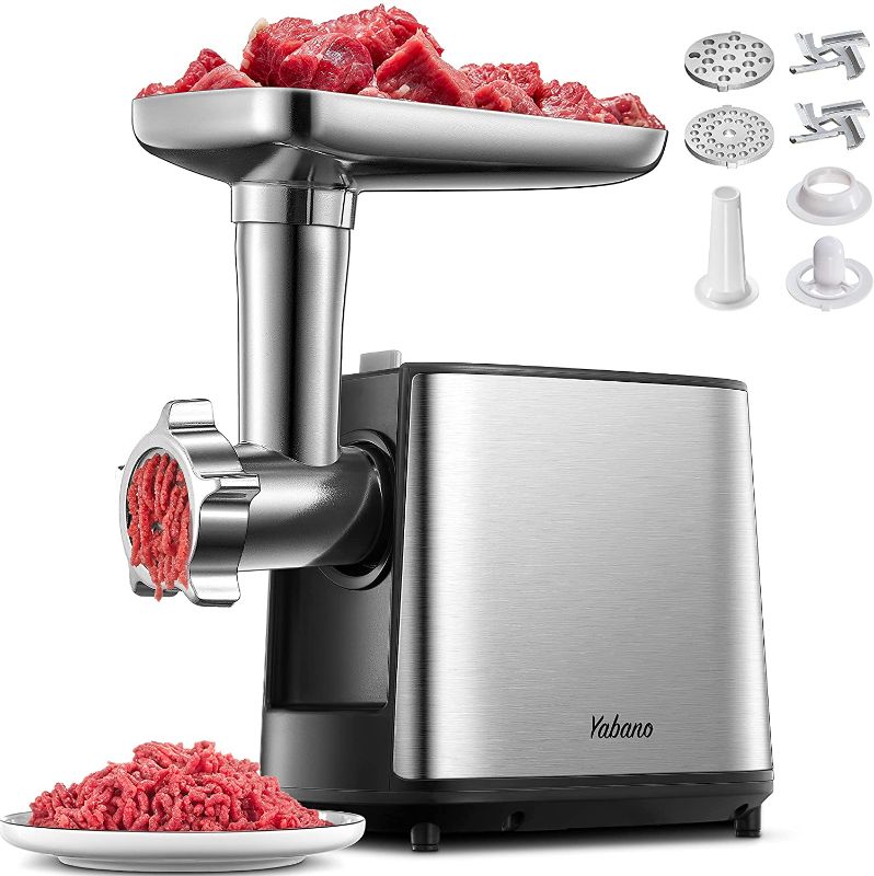 Photo 1 of Electric Meat Grinder, Heavy Duty Meat Mincer, Sausage Stuffer Maker, Food Grinder with Sausage & Kubbe Kit, 2 Grinder Plates, Stainless Steel
