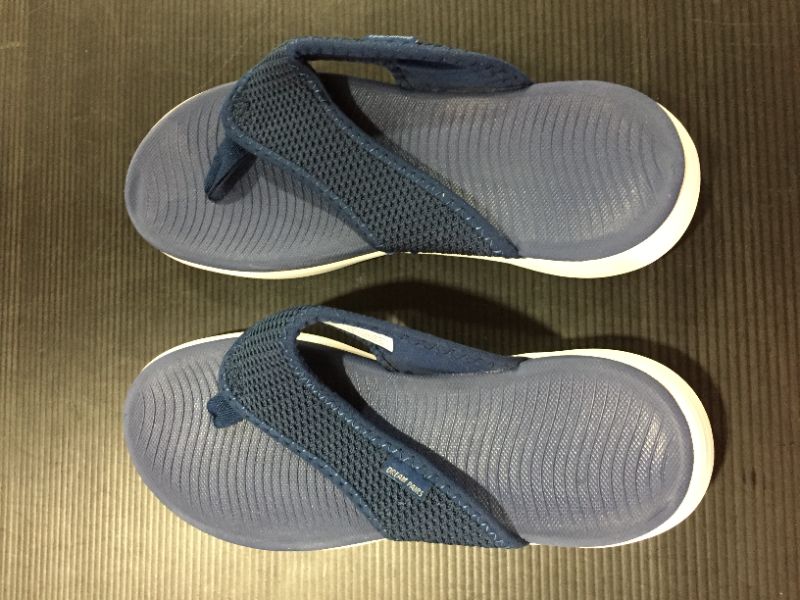 Photo 3 of Dream Pairs Women S Arch Support Soft Cushion Flip Flops Thong Sandals Slippers BREEZE-2 NAVY Size 7
