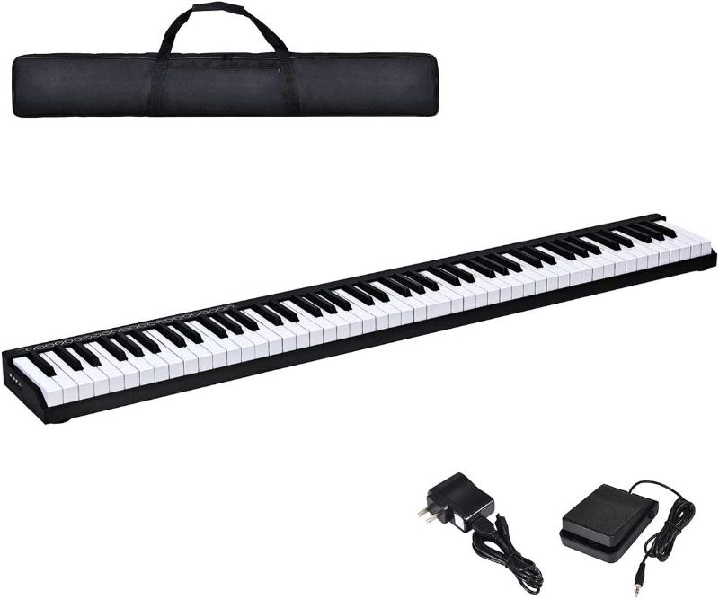 Photo 1 of Costzon 88-Key Digital Piano, Portable Electric Keyboard Piano with Full Size Semi Weighted Keys, Sustain Pedal, Power Supply, USB/MIDI Keyboard & Carrying Case, Fit for Beginners Adults Kids, Black
