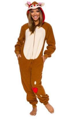 Photo 1 of FUNZIEZ! Reindeer Slim Fit Women's Novelty Union Suit M

