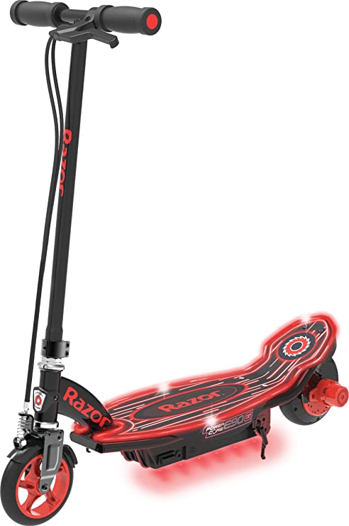 Photo 1 of Razor Power Core E90 Glow Electric Scooter for Kids Ages 8+ - 90w Hub Motor, LED Light-Up Deck, Up to 10 mph and 60 min Ride Time, For Riders up to 120 lbs
