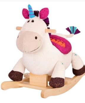 Photo 1 of B. toys Wooden Rocking Unicorn Rodeo Rockers - Dilly-Dally

