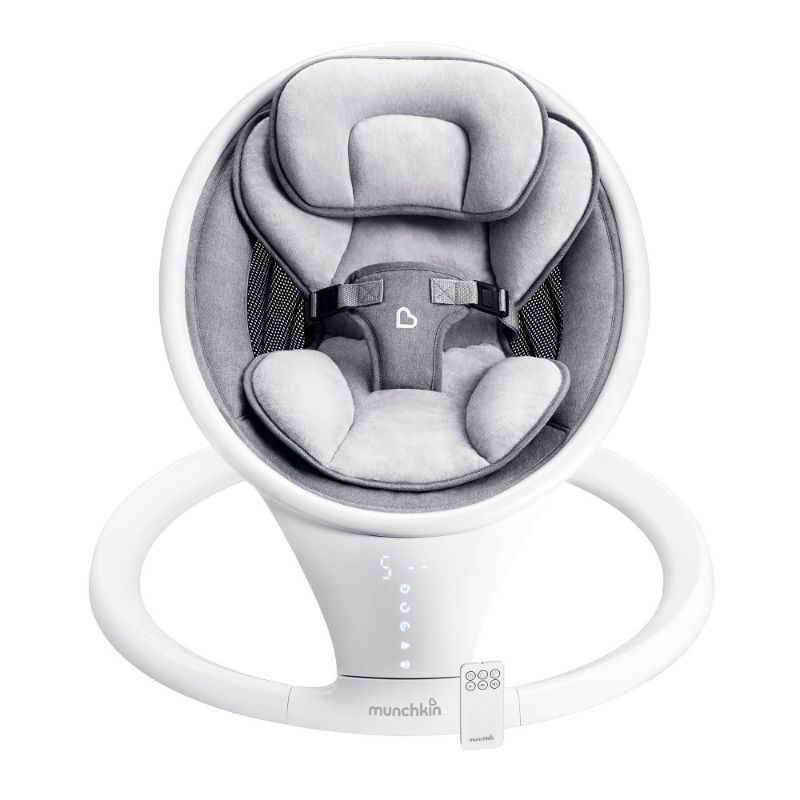 Photo 1 of Munchkin Bluetooth-Enabled Musical Baby Swing in Grey
