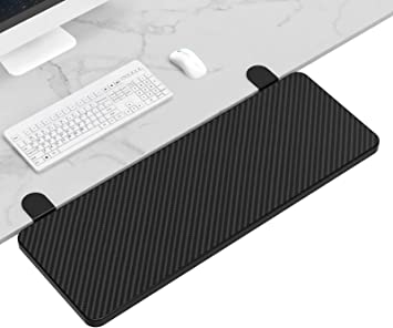 Photo 1 of OUGIC Ergonomics Desk Extender Tray, 21.7"x9.5" Punch-Free Clamp on, Foldable Keyboard Drawer Tray, Table Mount Arm Wrist Rest Shelf, Computer Elbow Arm Support
