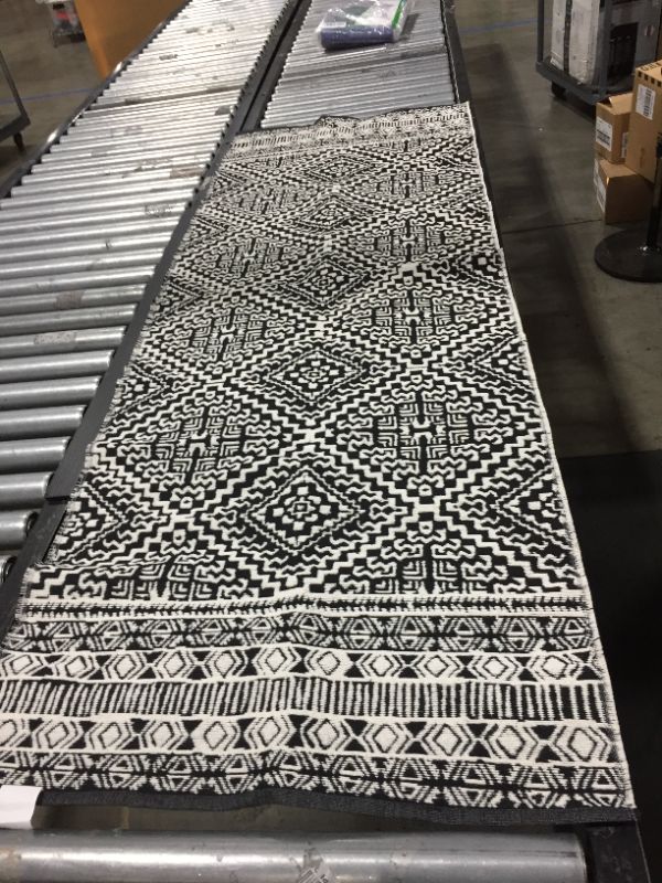 Photo 1 of 70x24 inch Black and White Runner 